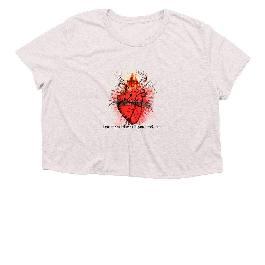 Sacred Heart Flowy Crop Top