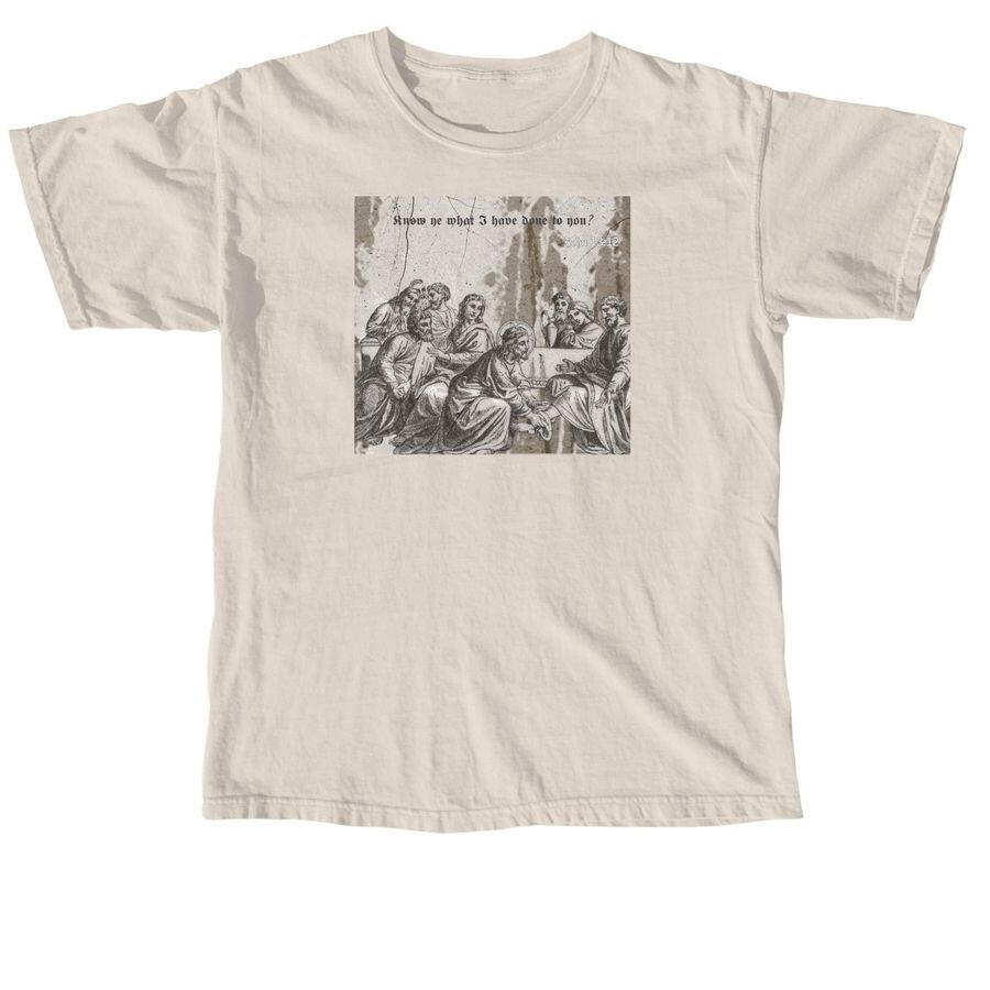 In the New Testament (John 13:12) Context: Jesus is teaching his disciples during the Last Supper. He washes their feet, a symbolic act of service and humility.